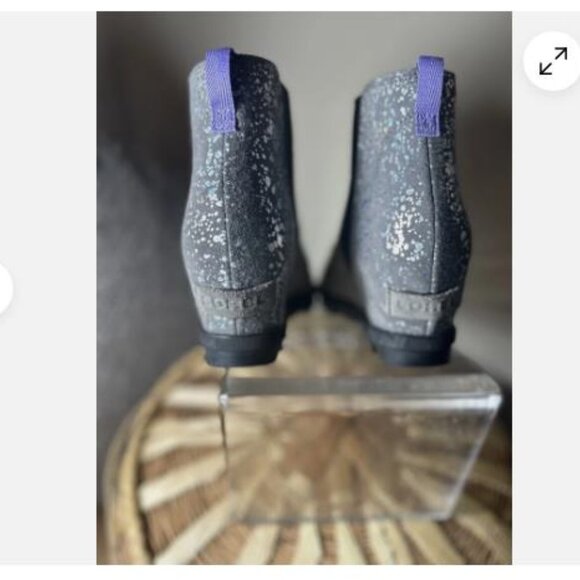 SOREL Joan Of Arctic Kids Sz 5 /37 Wedge II Chelsea Boot Waterproof Suede Gray - Picture 3 of 6